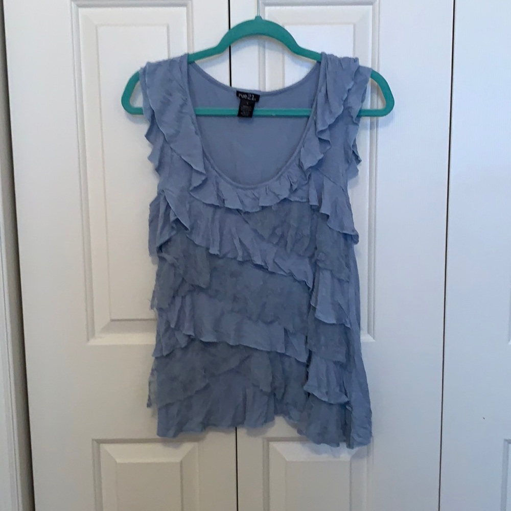 Blue layered tank top